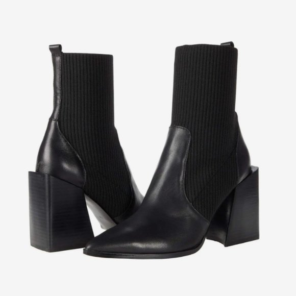 Steve Madden Black Heeled Boots - Picture 1 of 8